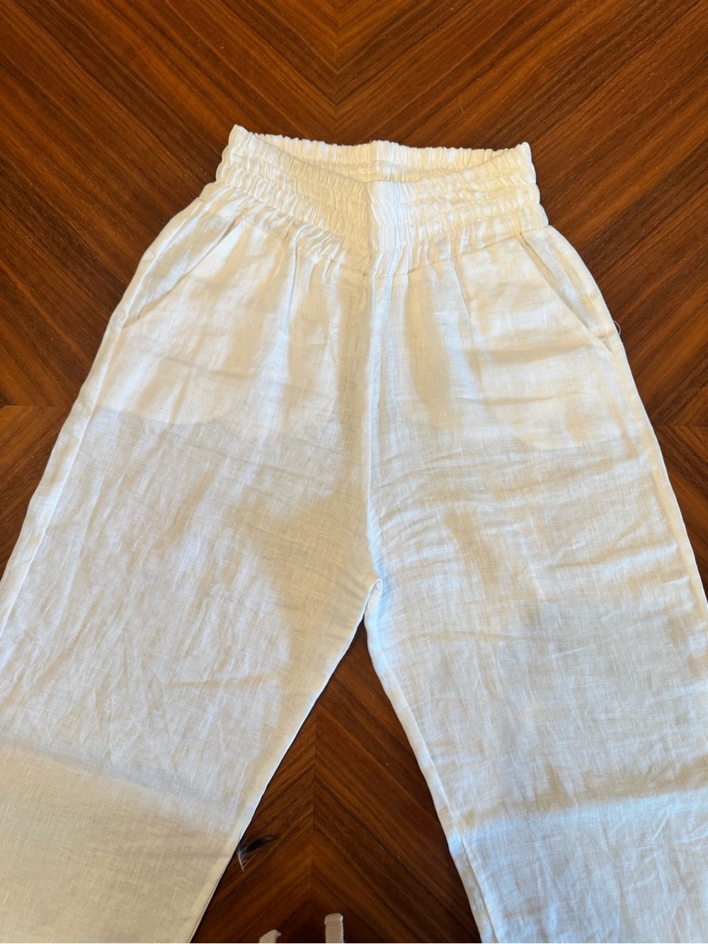 Marci Vago White Linen Resort Pants Size S - Picture 4 of 15